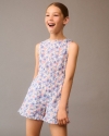 Mango Mono estampado floral - Azul