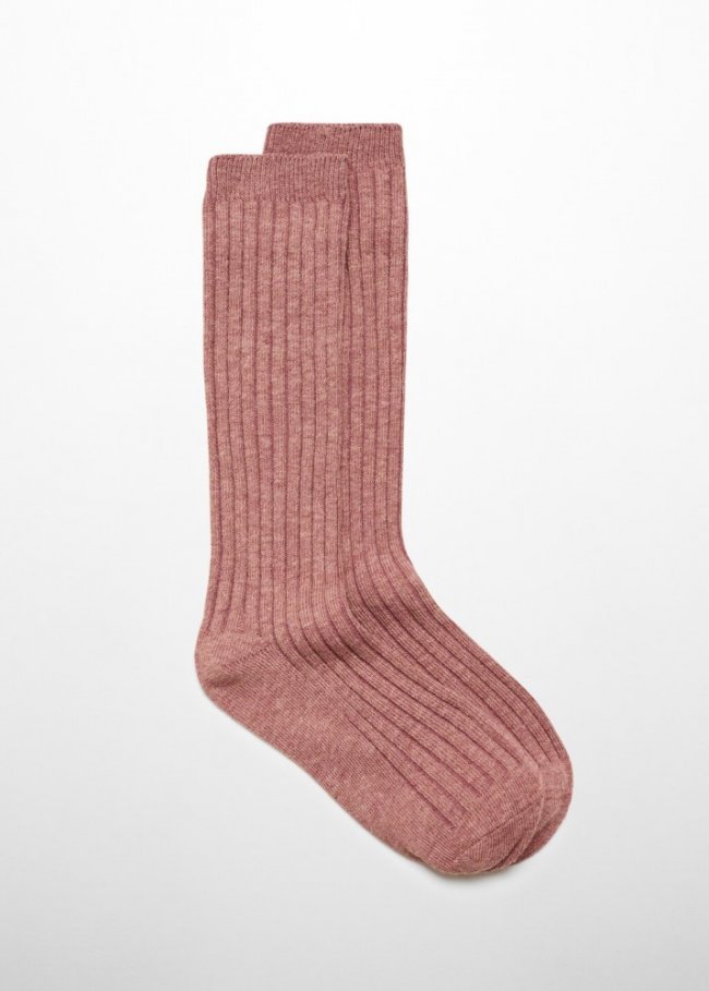 Mango Calcetines punto - Rosa