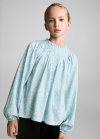 Mango Blusa estampado floral - Verde agua