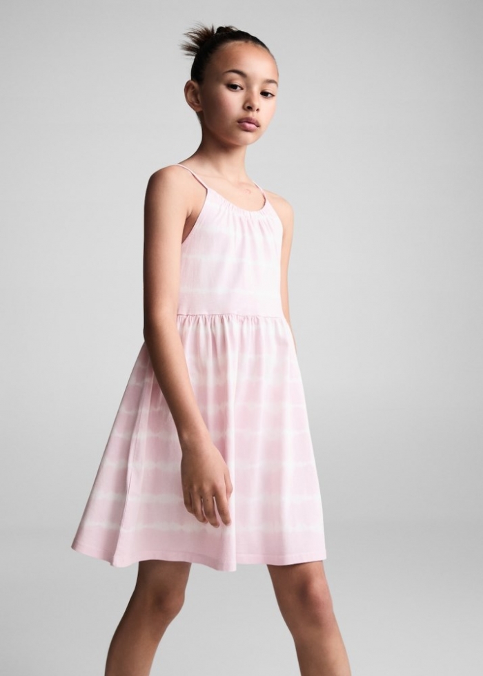 Mango Vestido estampado tie dye - Morado claro/pastel