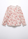 Mango Blusa estampado flores - Rosa