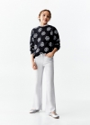 Mango Jeans flare abertura - Azul celeste