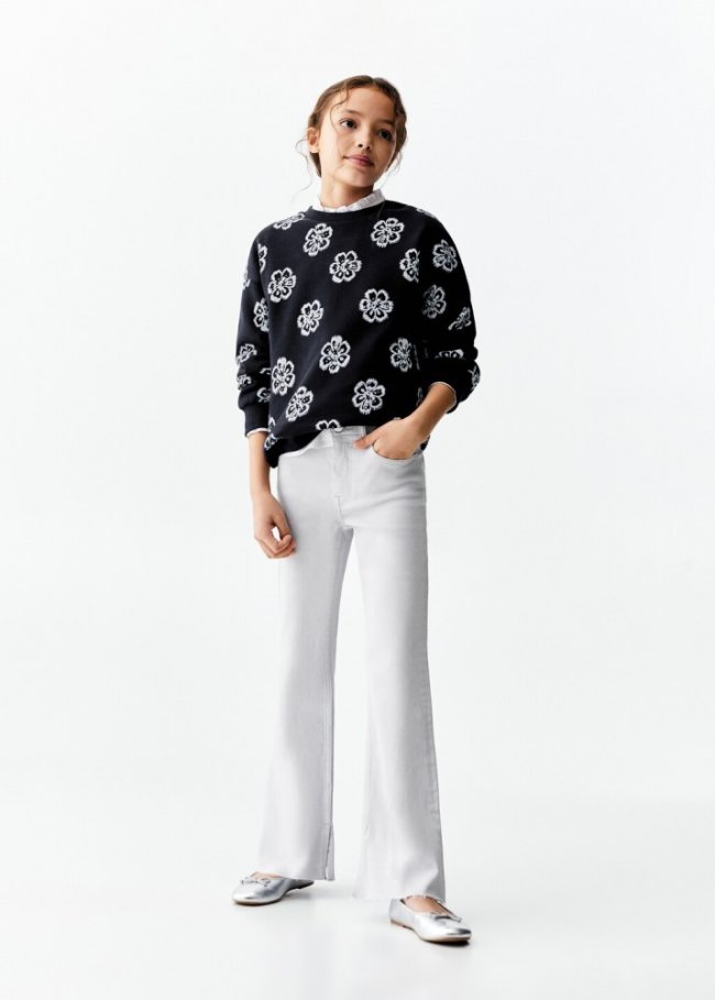 Mango Jeans flare abertura - Azul celeste