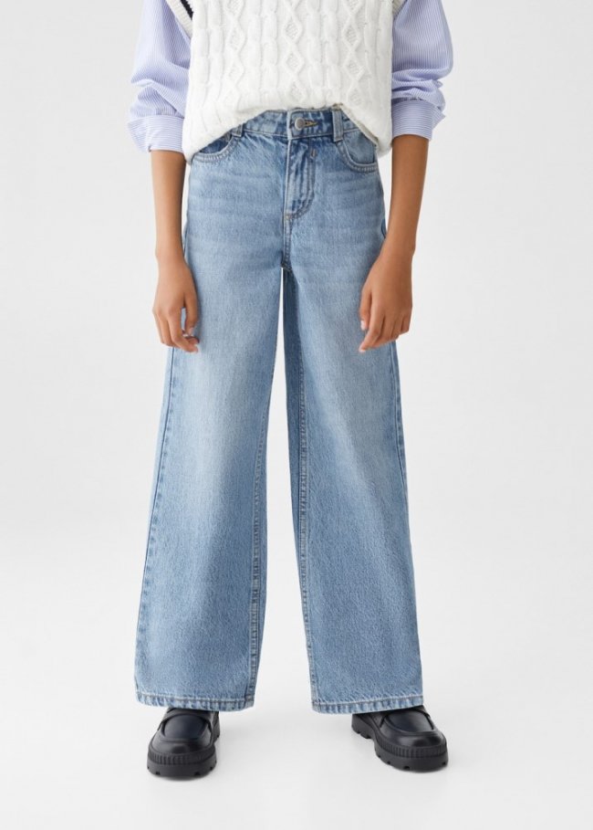 Mango Jeans wideleg - Azul medio
