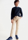 Mango Pantalón chino algodón - Beige