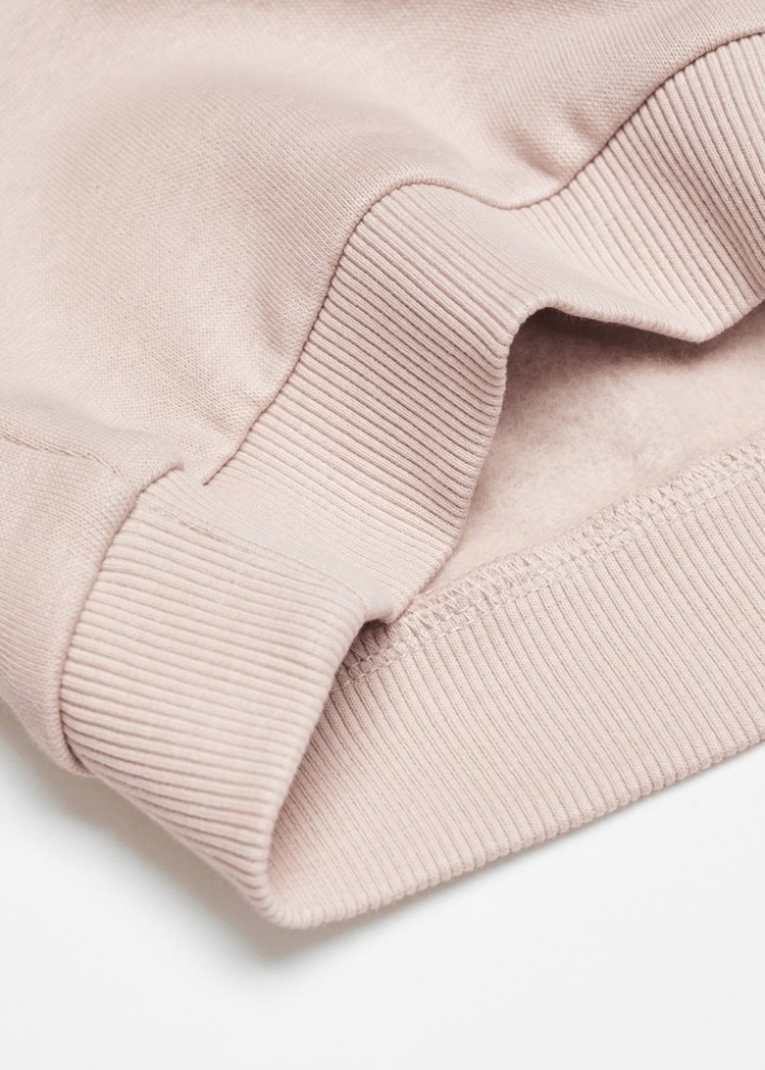 Mango Sudadera dibujo bordado - Rosa