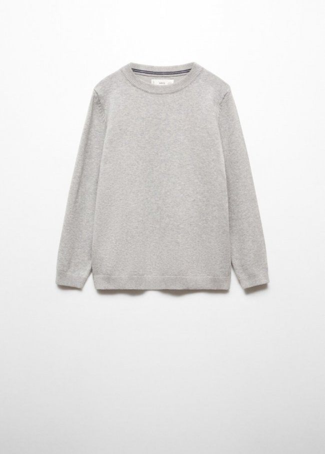 Mango Jersey punto algodón - Gris medio vigoré