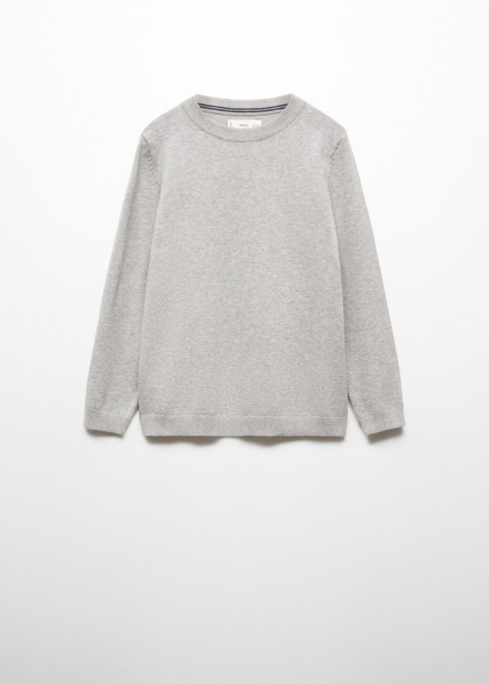 Mango Jersey punto algodón - Gris medio vigoré