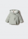 Mango Anorak acolchado pelo - Verde pastel