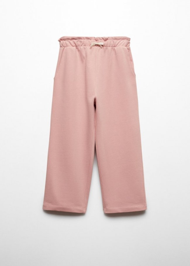 Mango Pantalón culotte algodón - Rosa