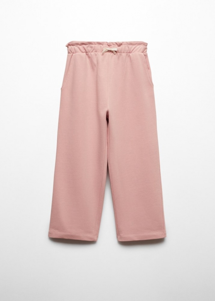 Mango Pantalón culotte algodón - Rosa