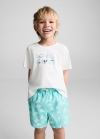 Mango Bañador estampado langosta - Turquesa