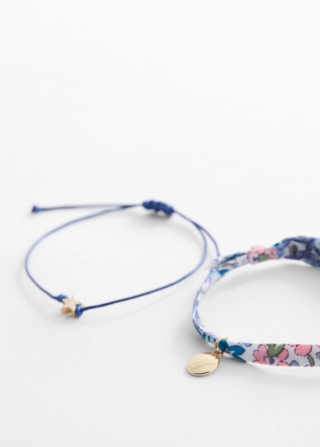 Mango Set pulseras abalorios - Azul