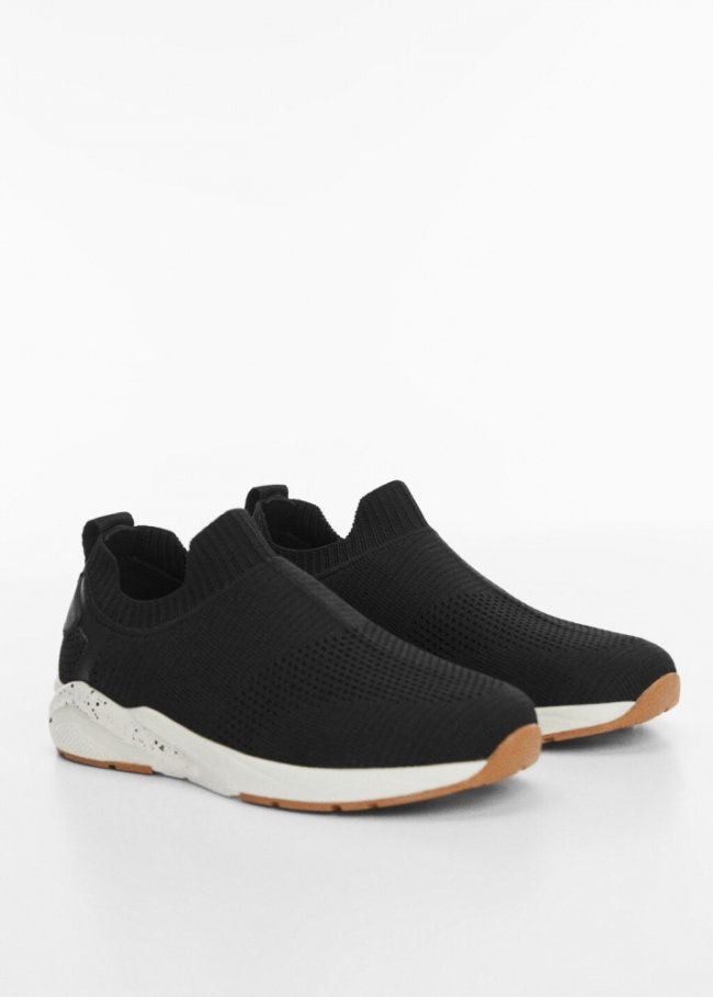 Mango Deportivas calcetín - Negro