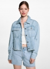 Mango Chaqueta vaquera estrellas - Azul claro