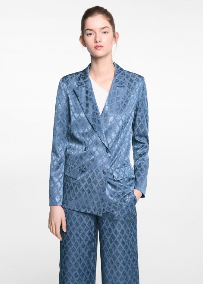 Mango Americana doble botonadura - Azul