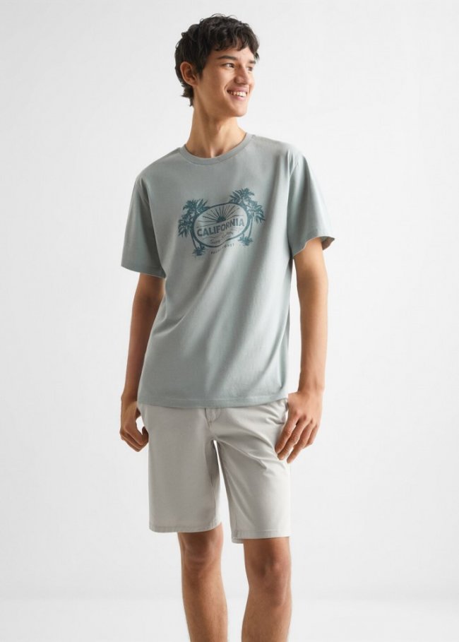 Mango Camiseta California - Verde
