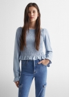 Mango Jeans flare cargo - Azul medio