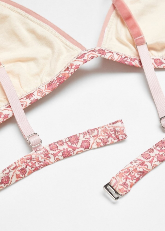 Mango Sujetador triangular estampado - Rosa