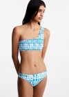 Mango Bikini estampado asimétrico - Turquesa