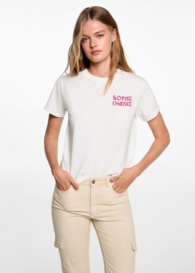 Mango Jeans flare cargo - Beige