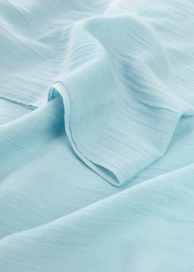 Mango Pareo estampado tie-dye - Azul celeste