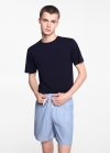 Mango Pijama corto algodón rayas - Azul marino oscuro