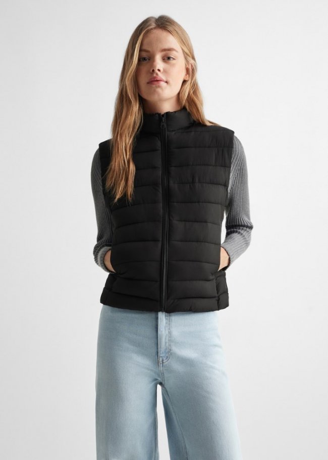 Mango Chaleco acolchado - Negro