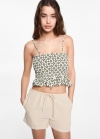 Mango Short lino lazo - Crudo