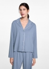 Mango Pijama largo algodón - Azul