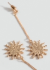 Mango Pendientes largos soles - Oro