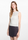 Mango Top lúrex punto calado - Plata