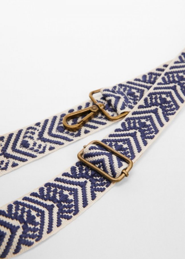 Mango Correa bolso estampada - Azul