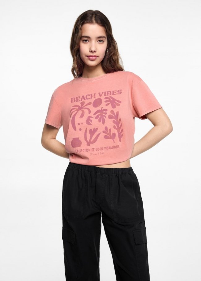 Mango Pantalón cargo fluido - Negro