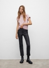 Mango Pantalón skinny encerado - Denim negro