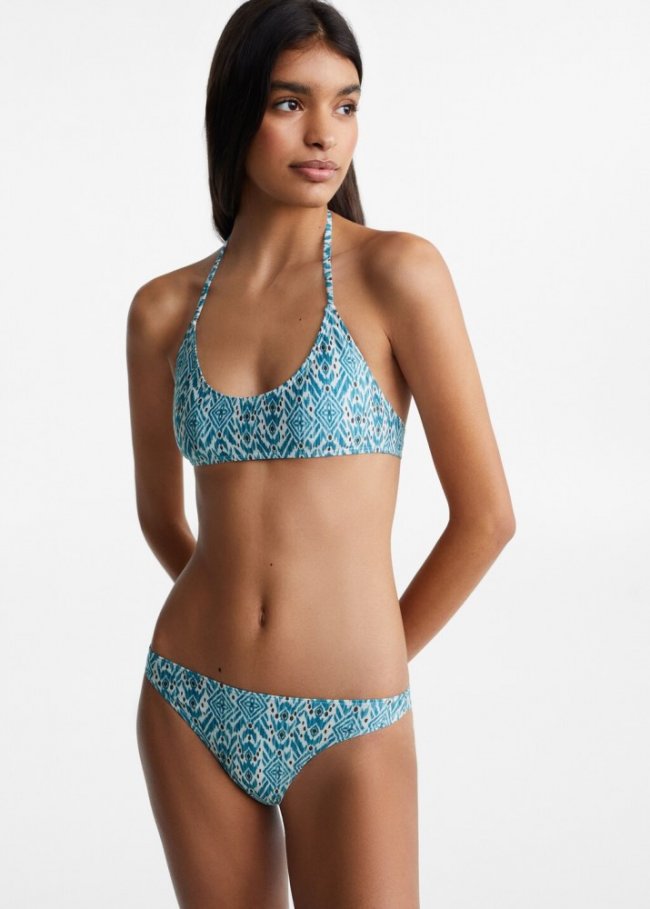 Mango Bikini estampado - Azul