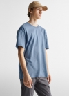 Mango Camiseta básica oversize algodón - Azul