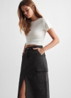 Mango Falda larga bolsillos cargo - Gris antracita