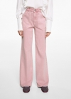 Mango Pantalón recto bolsillos - Rosa palo