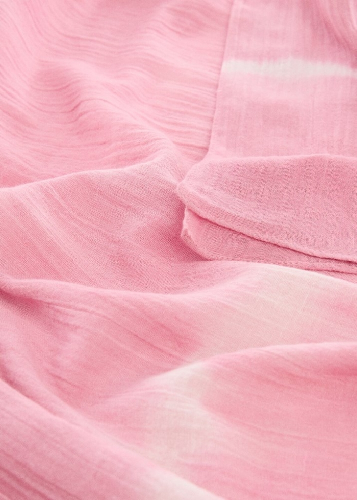 Mango Pareo estampado tie-dye - Rosa palo