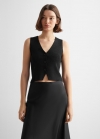 Mango Top acabado brillante - Negro