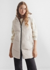 Mango Chaleco acolchado largo - Beige