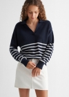 Mango Jersey cuello pico - Azul marino