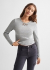 Mango Camiseta manga larga aberturas - Gris medio vigoré
