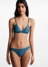 Mango Bikini lúrex - Azul petróleo