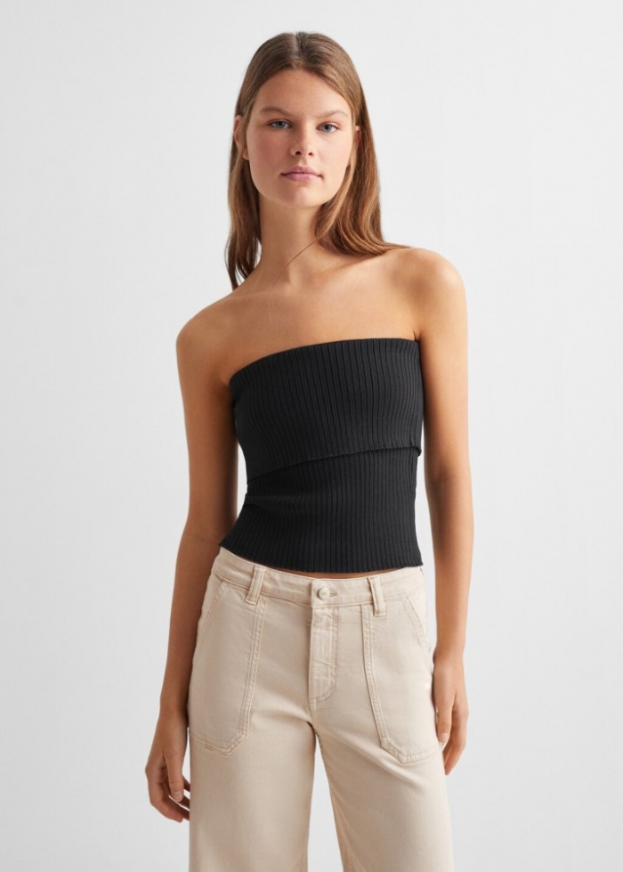 Mango Top palabra de honor - Negro