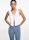 Mango Jeans flare abertura - Azul
