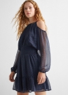 Mango Vestido estampado corto - Azul marino