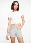 Mango Short acabado brillante - Gris