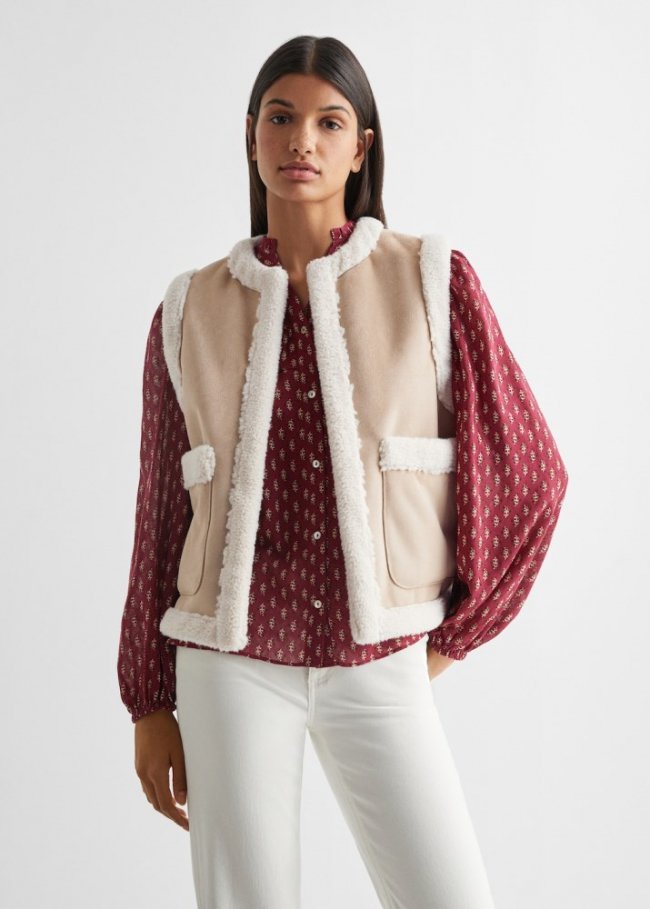 Mango Chaleco doble faz - Beige